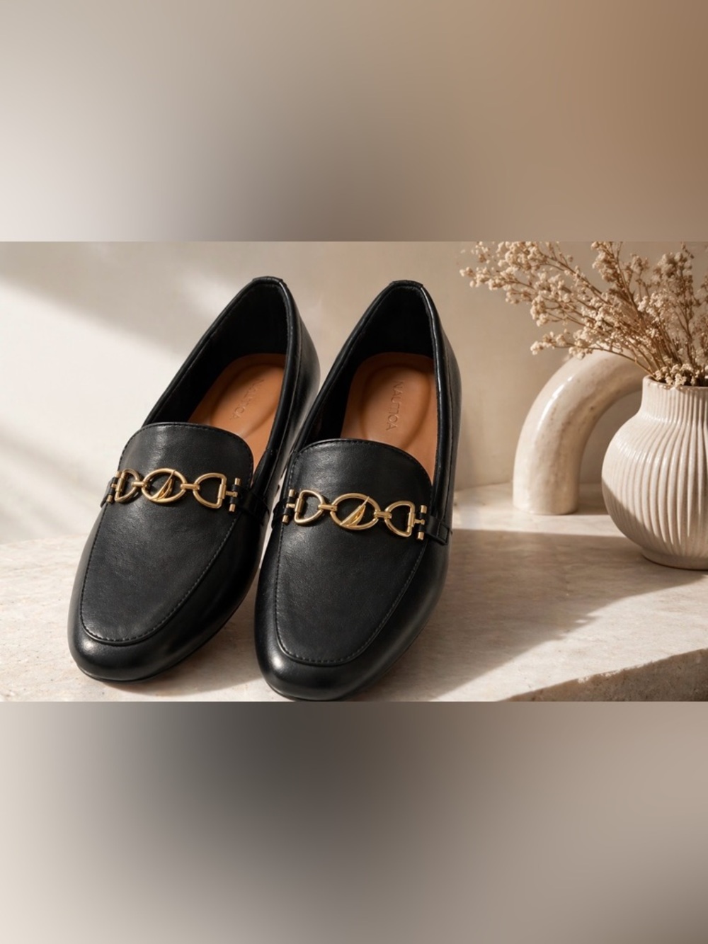 Nautica Tihana Black Penny Loafers